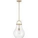 Mansfield 1 Light 12 inch Champagne Gold Pendant Ceiling Light