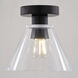 Dalton 1 Light 8 inch Matte Black Flush Mount Ceiling Light