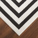 Optika 36 X 24 inch Black/White Rug in 2 x 3