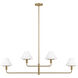 Mendota 4 Light 50 inch Satin Brass Chandelier Ceiling Light