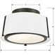 Fulton 2 Light 12 inch Black Semi Flush Ceiling Light