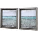 Aqua Horizon 27 X 27 inch Framed Prints, Set of 2