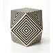 Bone Inlay Zanzibar Bone Inlay 24 X 24 inch Black Bone Inlay Accent Table