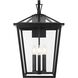 Oxford 3 Light 23 inch Black Outdoor Wall Sconce