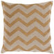 Metallic Stamped 18 inch Metallic - Gold, Tan Pillow Kit
