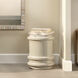 Reglet 17.5 inch Reactive White Glaze Stool, Inline