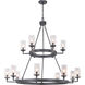 Benson 15 Light 47 inch Graphite Chandelier Ceiling Light, Design Series