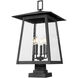 Rainer 5 Light 28.5 inch Black Outdoor Pier Mounted Fixture in G9