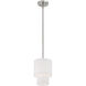 Claremont 1 Light 7 inch Brushed Nickel Mini Pendant Ceiling Light