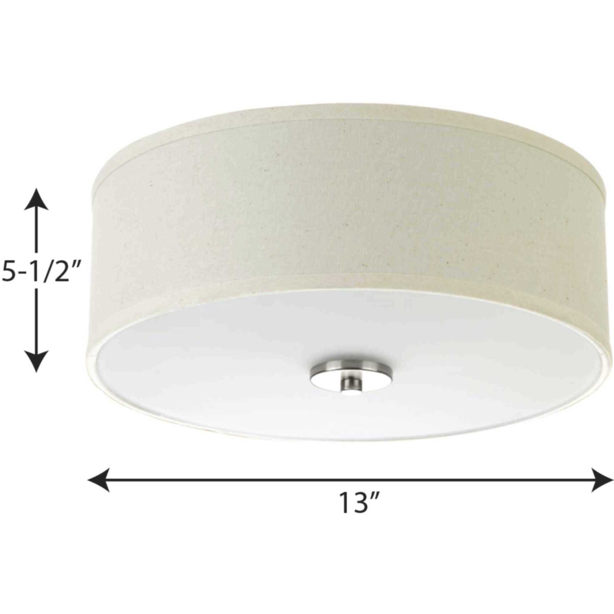 Mark 2 Light 13 inch Brushed Nickel Flush Mount Ceiling Light