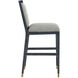 Santos 44 inch Vintage Navy and Satin Brass and Barrett Dusk Bar Stool