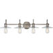 Fayette 4 Light 34.5 inch Antique Nickel Bath Vanity Wall Light