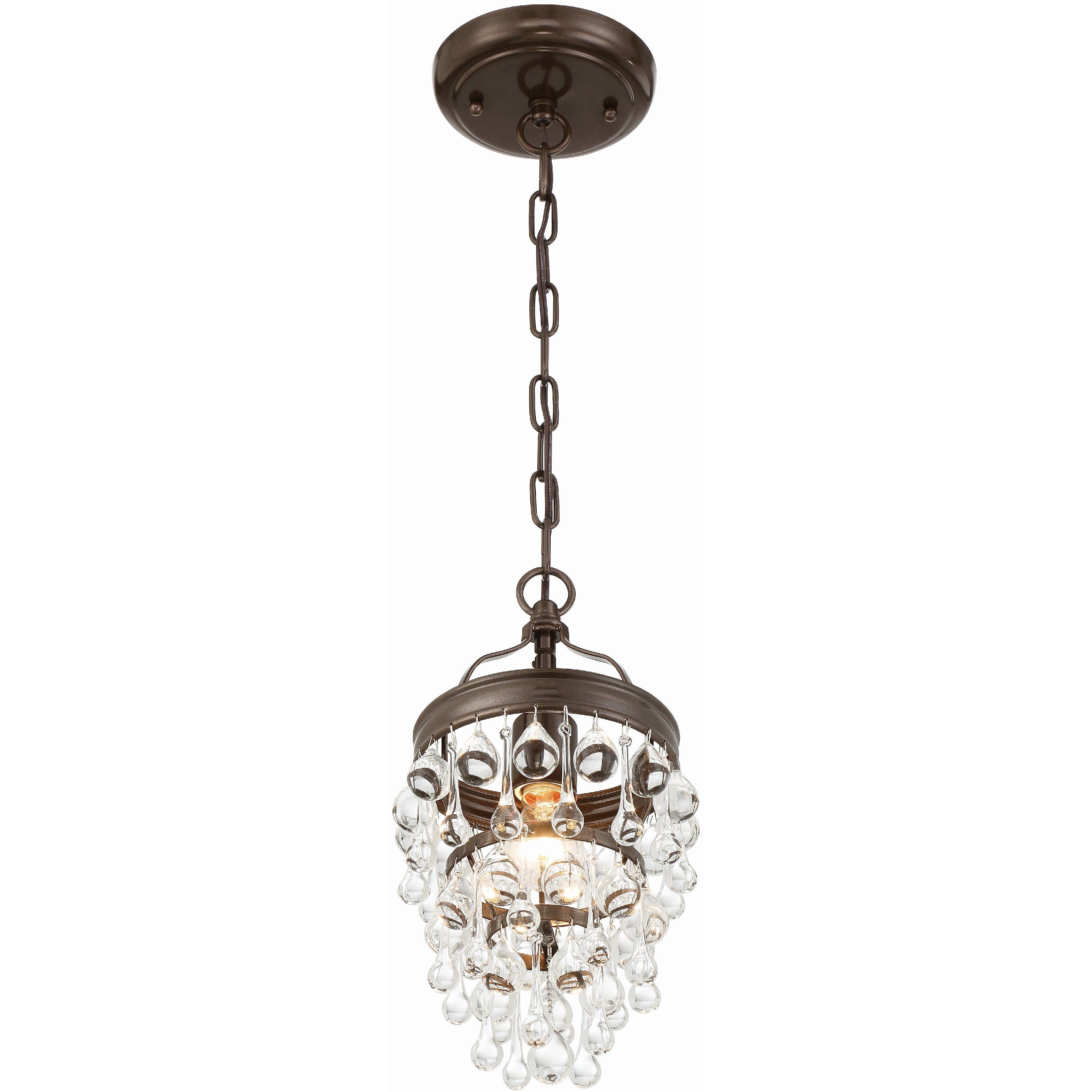 Calypso 1 Light 7.25 inch Vibrant Bronze Chandelier Ceiling Light