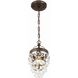 Calypso 1 Light 7.25 inch Vibrant Bronze Chandelier Ceiling Light
