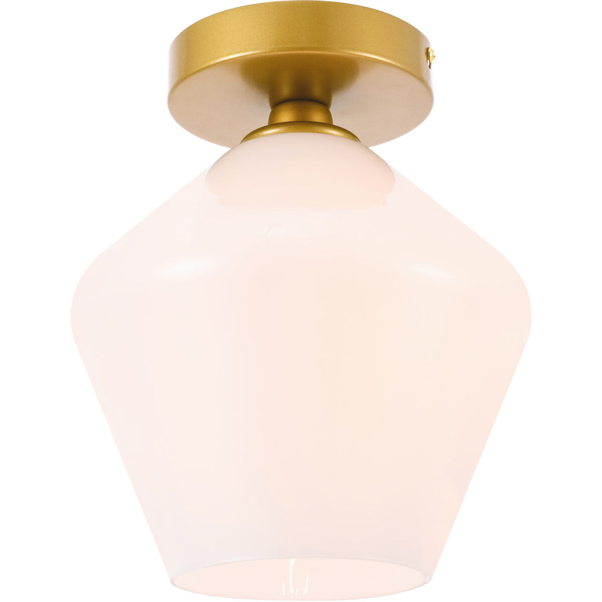 Rochester 1 Light 7.9 inch Brass Flush Mount Ceiling Light