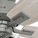 Gatlinburg 44 inch Matte Silver with Light Gray Oak Blades Ceiling Fan