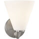 Fusion Collection - Pavia Family 1 Light 6.75 inch Brushed Nickel and Opal Wall Sconce Wall Light, EVOLV