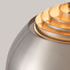 Iconic 95 inch 14 watt Satin Nickel and Black Arc Floor Lamp Portable Light
