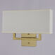 Glenview 2 Light 15 inch Satin Brass ADA Wall Light