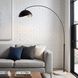 Luna Bella 92 inch 14 watt Black Nickel and White Arc Floor Lamp Portable Light