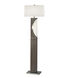 Half Moon 63 inch 100.00 watt Charcoal Gray and Brushed Nickel Floor Lamp Portable Light