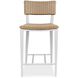 Calbas 38.1 inch White and Honey Outdoor Counter Stool