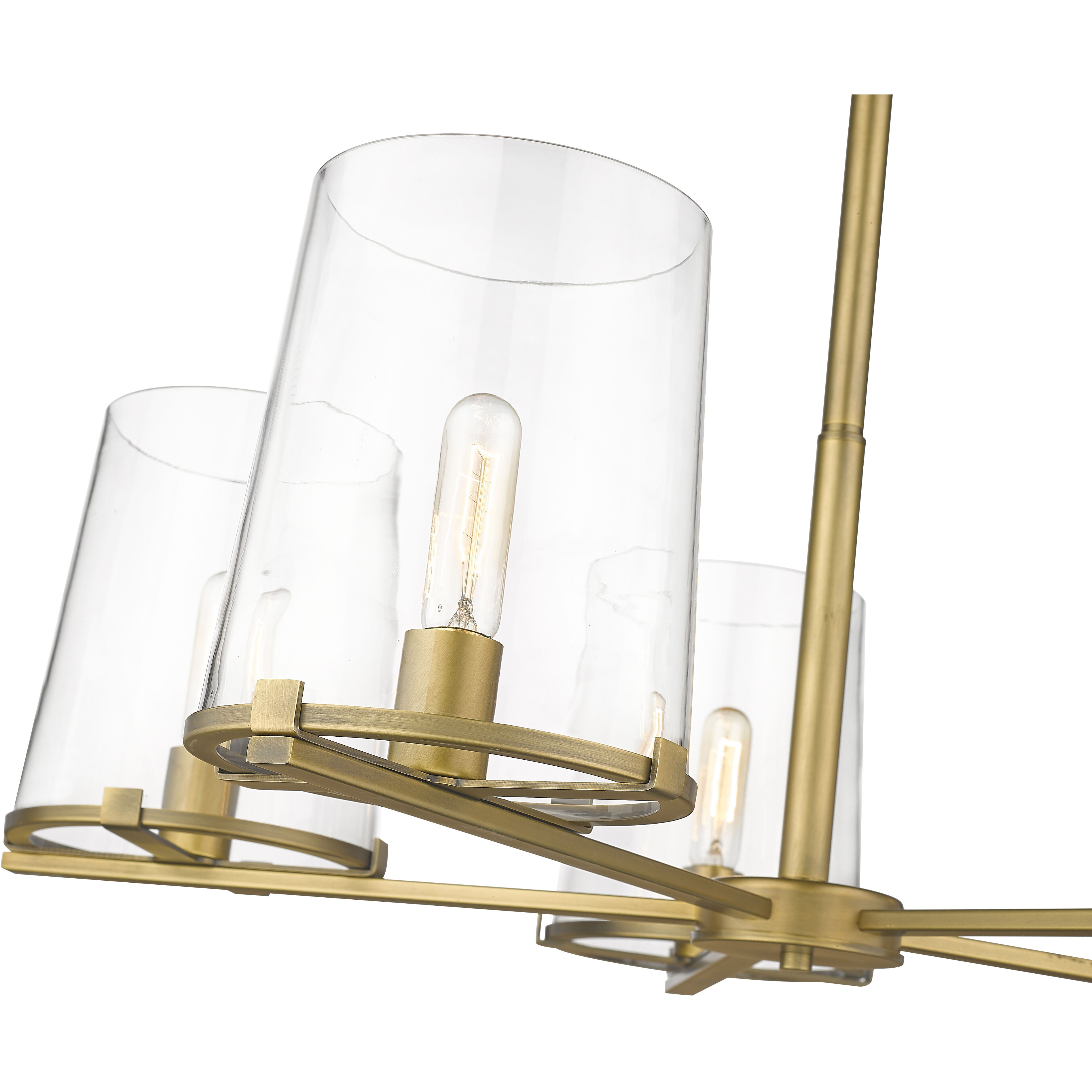 Callista 5 Light 33 inch Rubbed Brass Chandelier Ceiling Light