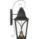 Cardigan Outdoor Wall Mount in Sand Coal and Olden Brass, Great Outdoors