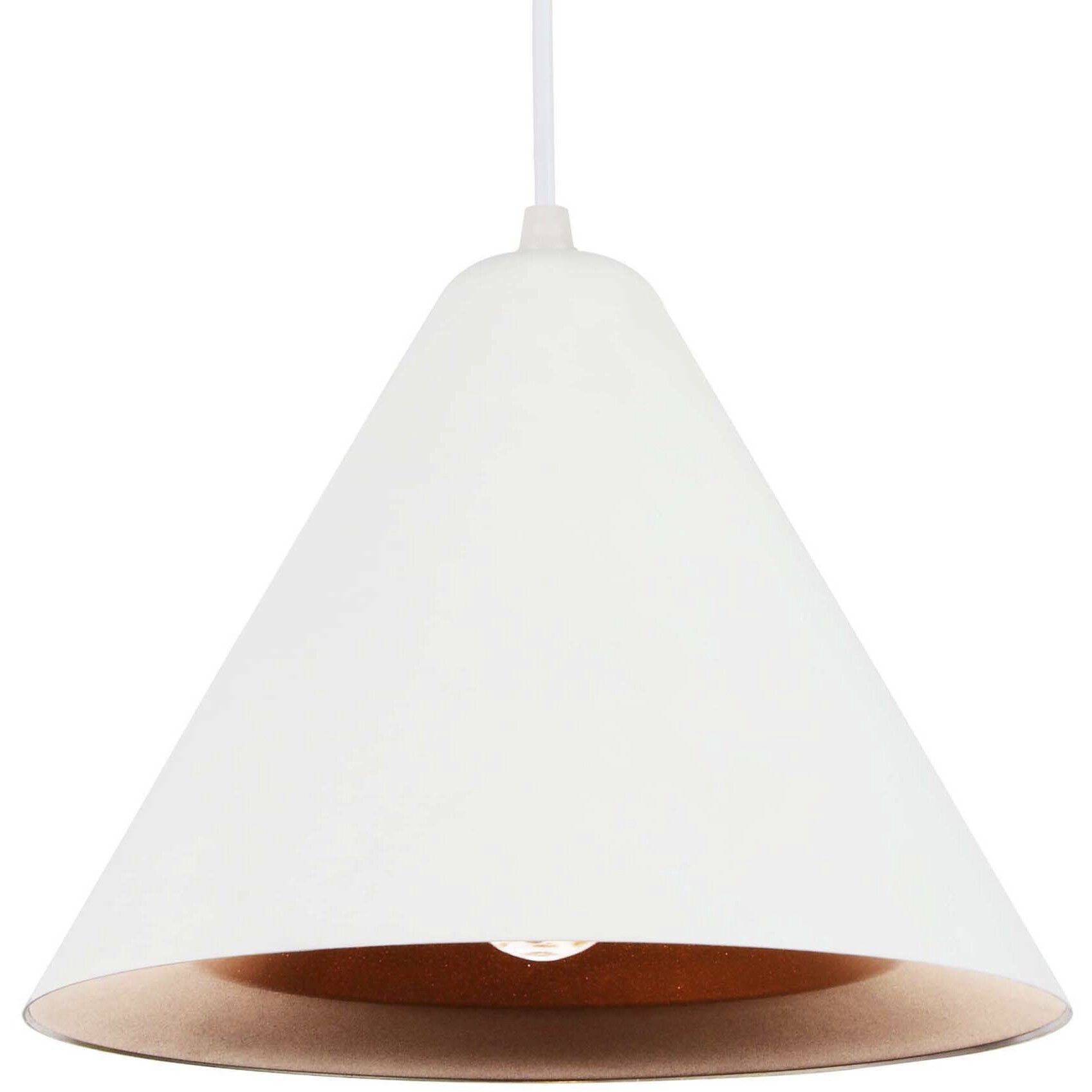 Keila 1 Light 10 inch Matte White and Gold Down Pendant Ceiling Light