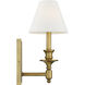 Washburn 1 Light 6.9 inch Warm Brass Wall Sconce Wall Light, Essentials