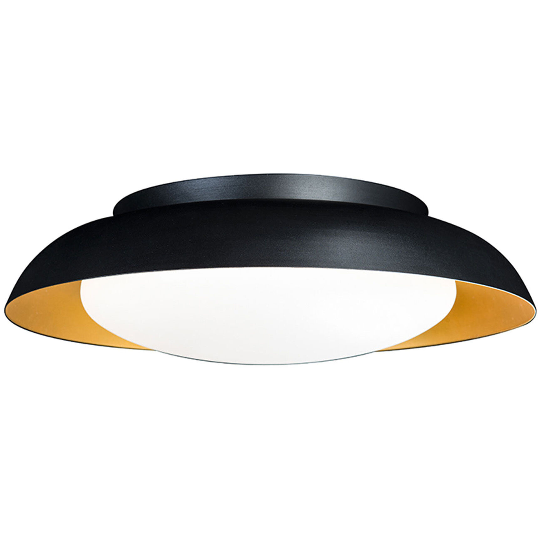 Taurus LED 17.88 inch Black Gold Flush Mount Ceiling Light, dweLED