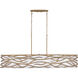 Branch Reality 10 Light 60 inch Textured Ashen Gold Island Light Ceiling Light