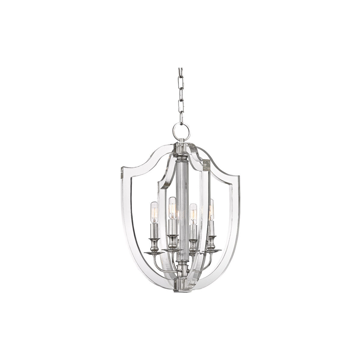 Arietta 4 Light 16.5 inch Polished Nickel Pendant Ceiling Light