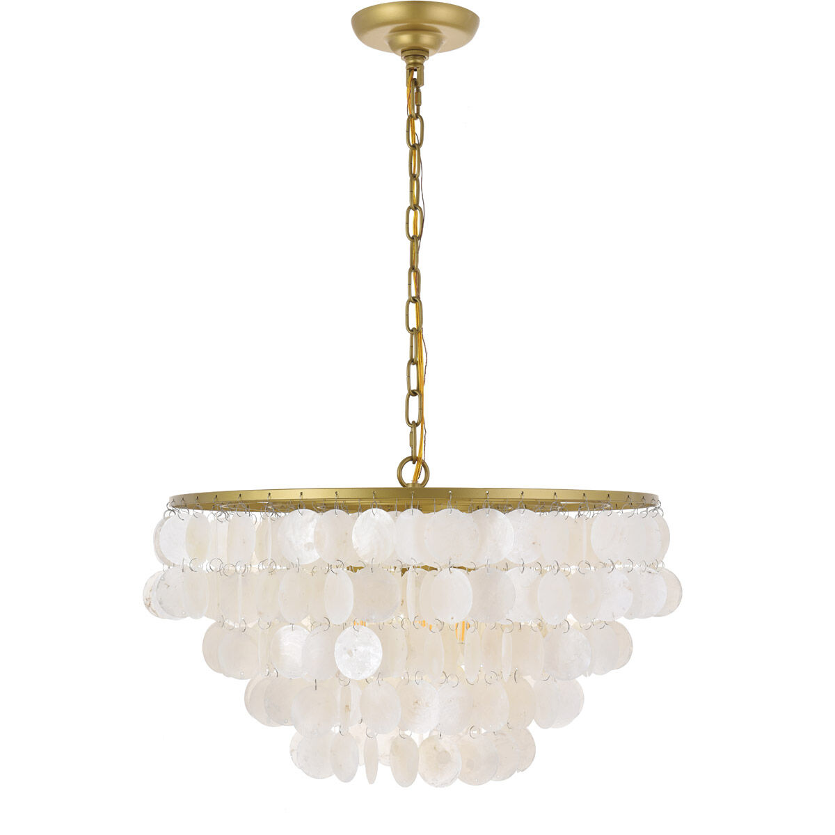 Selene 4 Light 20 inch Brass Pendant Ceiling Light