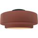 Radiance Collection - Tier 1 Light 12 inch Canyon Clay Semi-Flush Ceiling Light, Form+Finish+Function