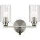 Gioe 2 Light 14.25 inch Brushed Nickel Vanity Light Wall Light