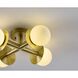 Canada 4 Light 18 inch Satin Brass Flush Mount Ceiling Light