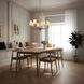 Rockford 8 Light 32 inch Brontourage and Travertine Chandelier Ceiling Light