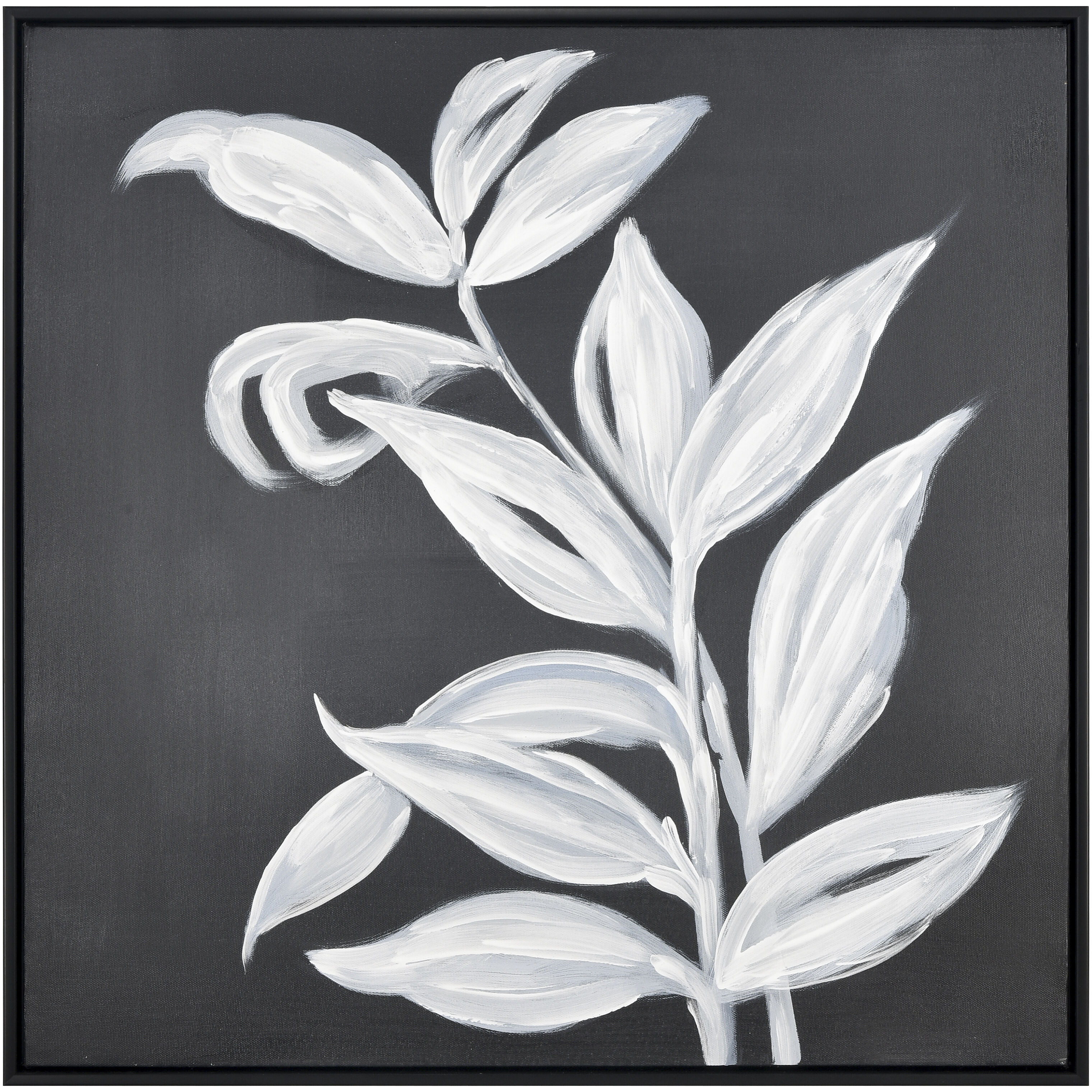 Silhouette I Black with White Framed Wall Art