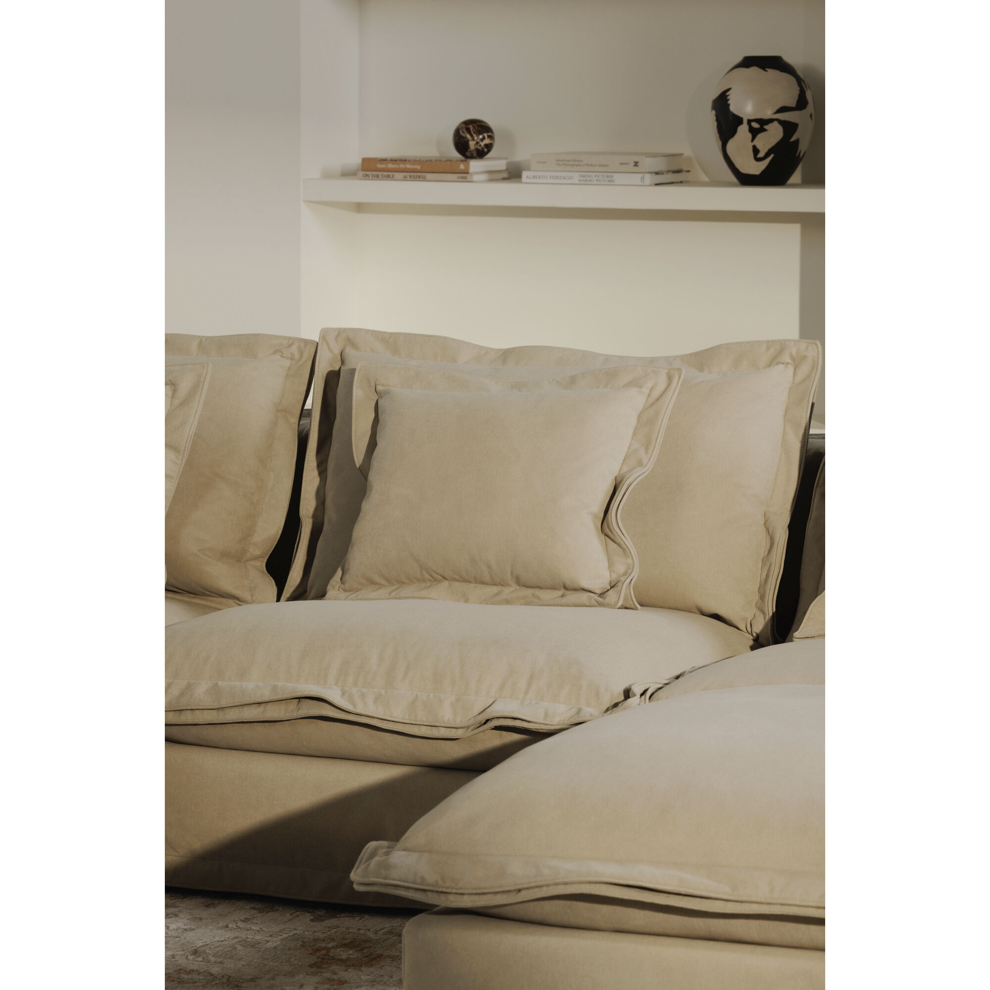 Olivia Beige Occasional Chair, Left