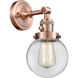 Franklin Restoration Beacon LED 6 inch Antique Copper Sconce Wall Light, Franklin Restoration