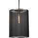 Uptown Mesh LED 12.2 inch Matte Black Pendant Ceiling Light in 3000K LED, Frosted, Oversized