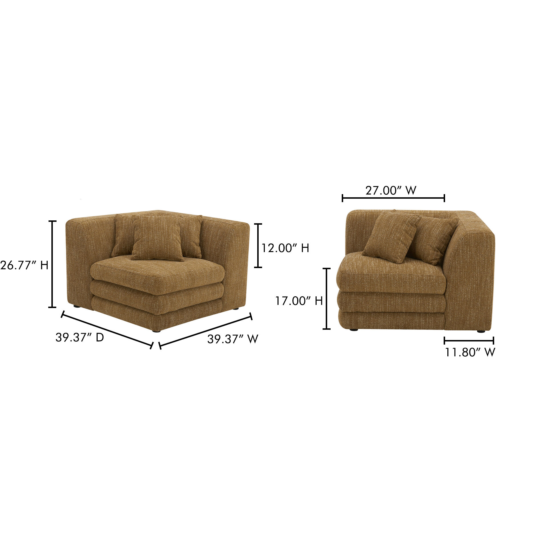 Lowtide Yellow Corner Chair