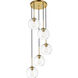Baxter 5 Light 18 inch Brass Pendant Ceiling Light