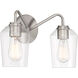 Shayna 2 Light 15 inch Brushed Polished Nickel Vanity Light Wall Light