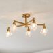 Lillyanna 5 Light 24 inch Brushed Gold Semi-Flush Mount Ceiling Light