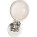 Chapman & Myers Boston 1 Light 6 inch Polished Nickel Head Light Bath Sconce Wall Light