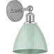 Plymouth Dome 1 Light 7.5 inch Polished Chrome Sconce Wall Light in Seafoam