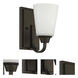 Neighborhood Grace 1 Light 5 inch Espresso Wall Sconce Wall Light in White Frosted Glass, Jeremiah