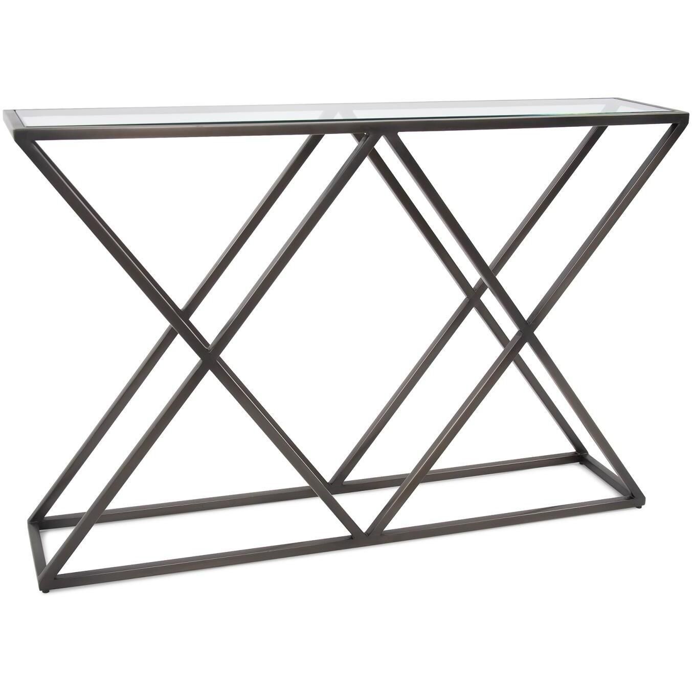 Bennett 48 inch Brushed Gunmetal Console Table
